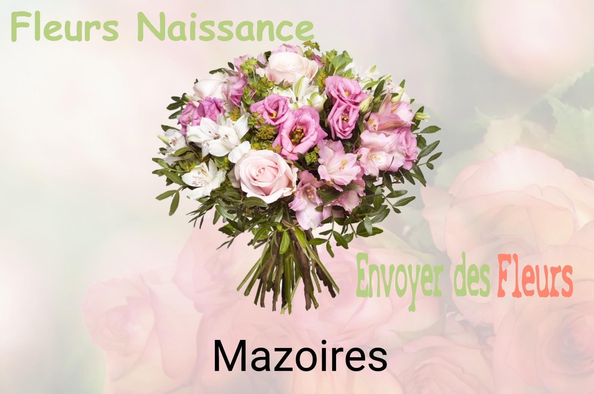 Bouquet de fleurs de naissance livré à Mazoires