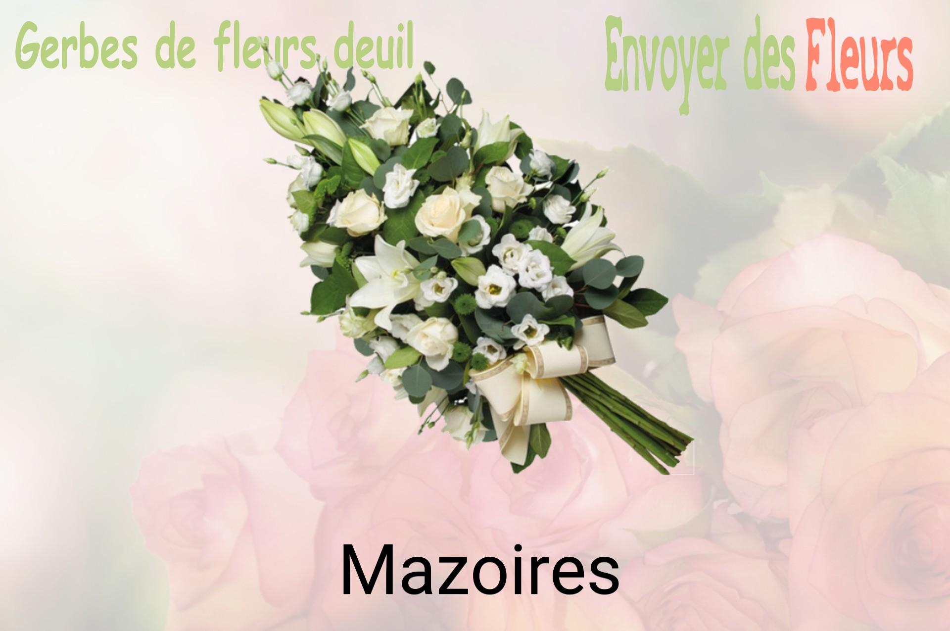 Gerbe de fleurs de deuil livrée à Mazoires